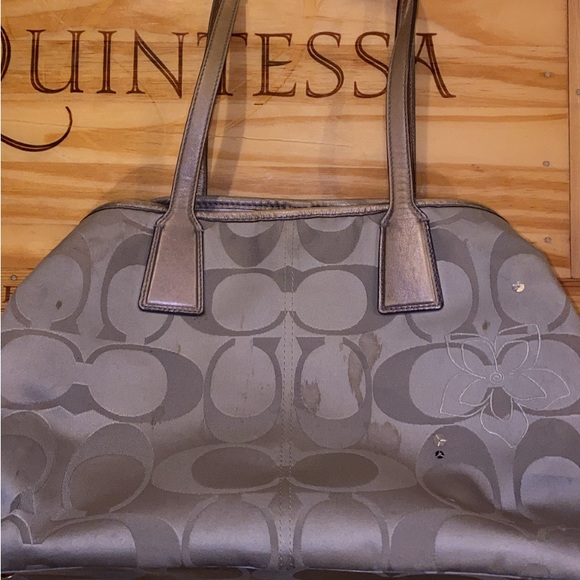 Coach Signature Appliqué Satchel Handbag - Picture 3 of 3